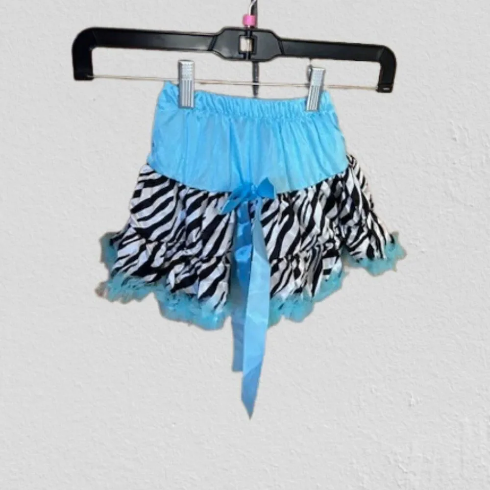 Aqua Zebra 2nd Birthday Girl Petti Outfit  2BDAYPS  2T-3T (80)  NWT Boutique